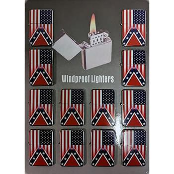 Wholesale Windproof Lighter American Confederate Flag Combo