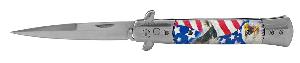 Switchblade Folding Pocket Knife - American Flag Eagle