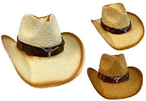 Classic Woven Cowboy Hat (Metal Steer)