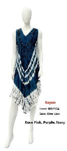 Wholesale Rayon Acid Wash Embroiled Umbrella Dress