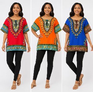 African Cultural Print Dashikis - Assorted