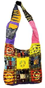 Wholesale patchwork peace sign hobo bags