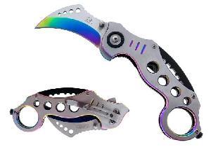 3" Blade and 4" Handle Folding Knife Rainbow