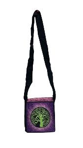 Silk Embroidered Tree of Life Purple Sling