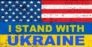 I STAND WITH UKRAINE USA Car Bumper Refrigerator Reusable Magnet