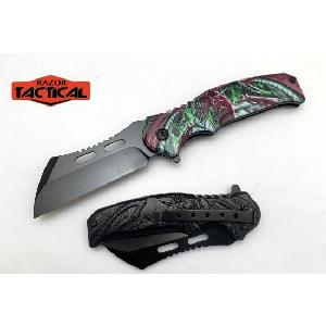Wholesale Green Action Assist Knife ABS Handle 