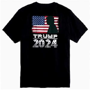 Wholesale Trump 2024 USA Flag T shirts Black