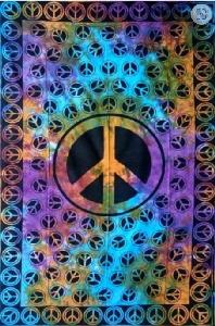 Wholesale Tie Dye Peace Sign Tapestry