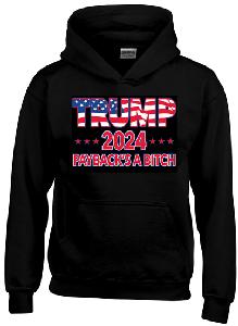 Wholesale Black Color Hoody Payback's A Bitch