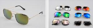Metal Unisex Aviator Style Multicolor Sunglasses
