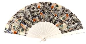 Money Dollar Style Hand Fan