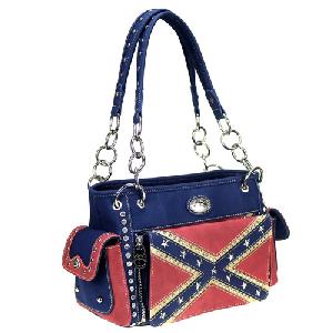 Montana West Confederate Concealed Carry Handbag with Removal Clutch Navy