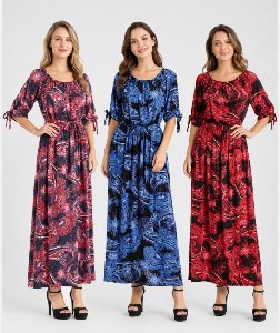 Plus Size Long Maxi Dresses - Assorted