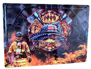 Retro metal Tin Sign Wall Poster (Fire Fighter)