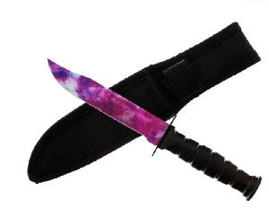 Falcon 7.5" Tactical Knives W/ Purple Galaxy Coating Blade Purple