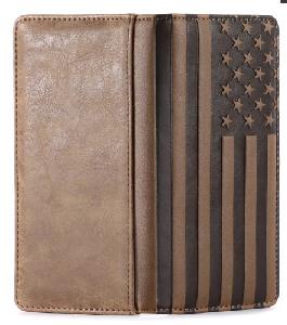 Patriotic Collection Men's Bifold Long PU Leather Wallet