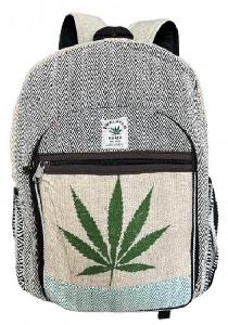 Wholesale Nepal Handmade Cotton Hemp Marijuana Leaf Backpack